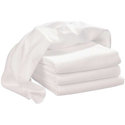 Bornino 4er-Pack Flanelltücher 80x80 cm weiss Bornino 4er-Pack Flanelltücher 80x80 cm weiss