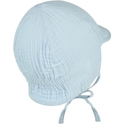 Sterntaler Musselin-Wendemütze mit Nacken- und UV-Schutz hellblau natur Sterntaler Musselin-Wendemütze mit Nacken- und UV-Schutz hellblau natur