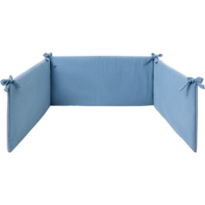BORNINO HOME Wende-Nestchen Musselin 34x180 cm blau BORNINO HOME Wende-Nestchen Musselin 34x180 cm blau