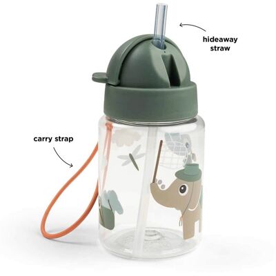 Done by Deer Trinkflasche mit Strohhalm gruen Done by Deer Trinkflasche mit Strohhalm gruen