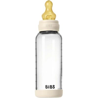 BIBS Baby Glasflasche Medium Flow Elfenbein - Baby Glasflasche BIBS Baby Glasflasche Medium Flow Elfenbein - Baby Glasflasche