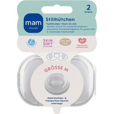 MAM 2er-Pack Stillhütchen transparent MAM 2er-Pack Stillhütchen transparent