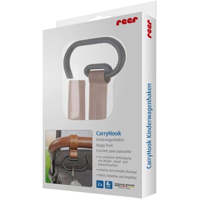 reer 2er-Pack Clip&Go Befestigungshaken braun reer 2er-Pack Clip&Go Befestigungshaken braun