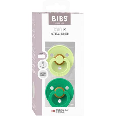 BIBS 2er-Pack Polka Collection Schnuller Latex, 0-6M gruen BIBS 2er-Pack Polka Collection Schnuller Latex, 0-6M gruen