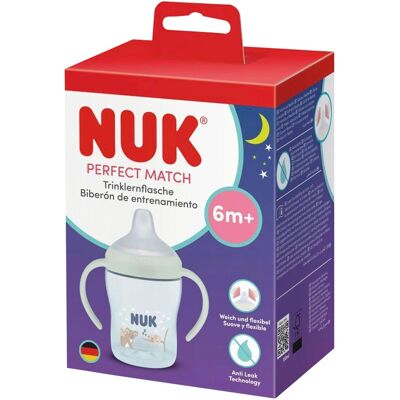 NUK Trinklernflasche Perfect Match Night 150 ml hellblau NUK Trinklernflasche Perfect Match Night 150 ml hellblau