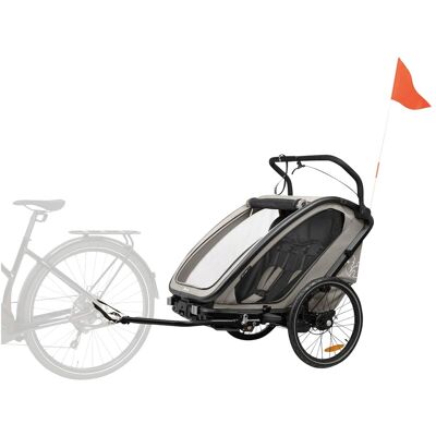 Hauck Fahrradanhänger Bike N Walk grau Hauck Fahrradanhänger Bike N Walk grau