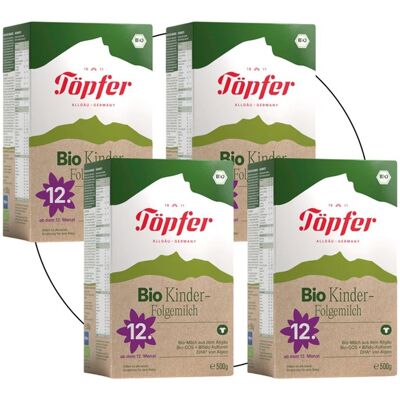 Töpfer 4er Pack Bio Kinder-Folgemilch 500 g Töpfer 4er Pack Bio Kinder-Folgemilch 500 g