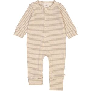 Feetje Overall mit Klappfuß Ringel Rippqualität beige Feetje Overall mit Klappfuß Ringel Rippqualität beige