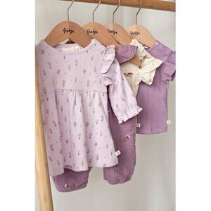 Feetje Ajour-Kleid langarm Blumen Rüschen lila Feetje Ajour-Kleid langarm Blumen Rüschen lila