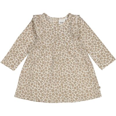 Feetje Kleid langarm Leo Rüschen natur braun Feetje Kleid langarm Leo Rüschen natur braun