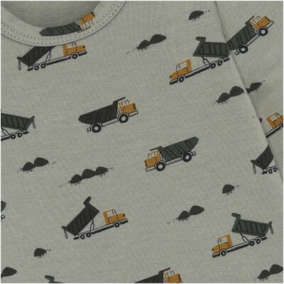 MINYMO Shirt langarm Baustellenfahrzeuge gruen mehrfarbig MINYMO Shirt langarm Baustellenfahrzeuge gruen mehrfarbig