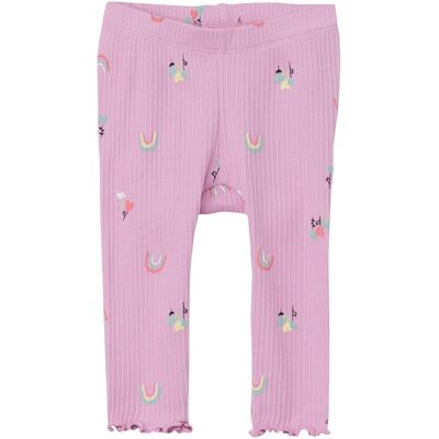 s.Oliver Leggings Blumen Regenbögen Rippqualität rosa s.Oliver Leggings Blumen Regenbögen Rippqualität rosa