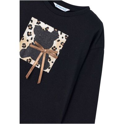 Mayoral Shirt langarm Bär Leoprint schwarz Mayoral Shirt langarm Bär Leoprint schwarz