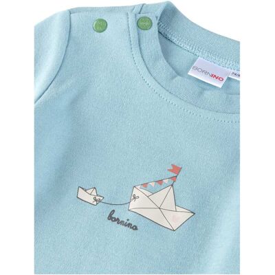 Bornino T-Shirt Papierboote blau Bornino T-Shirt Papierboote blau