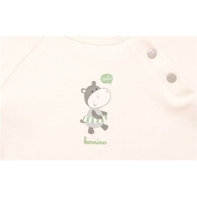 Bornino Raglanshirt langarm Hippo natur Bornino Raglanshirt langarm Hippo natur