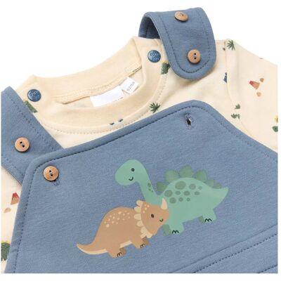 Bornino 2-tlg. Set Latzhose mit Shirt Wild Nature blau natur Bornino 2-tlg. Set Latzhose mit Shirt Wild Nature blau natur