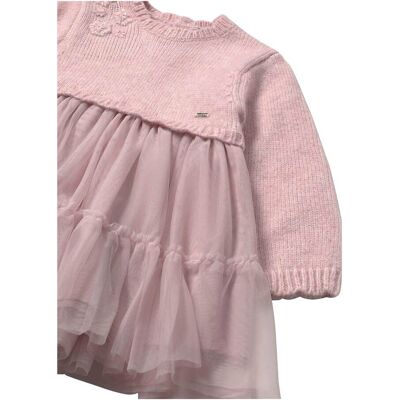 Mayoral Kleid langarm 2in1 Strickpullover und Tüllrock rosa Mayoral Kleid langarm 2in1 Strickpullover und Tüllrock rosa