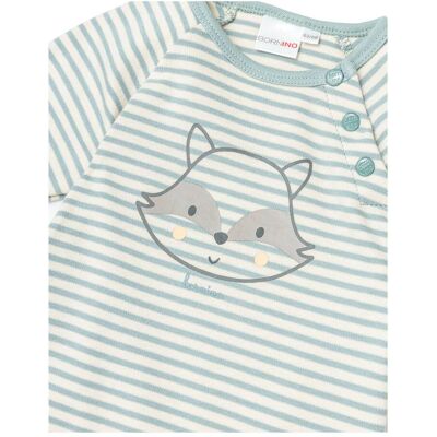 Bornino Raglanshirt langarm Ringel Waschbär natur gruen Bornino Raglanshirt langarm Ringel Waschbär natur gruen
