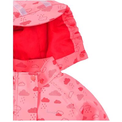 Bornino Regenjacke mit Kapuze Wolken rosa Bornino Regenjacke mit Kapuze Wolken rosa