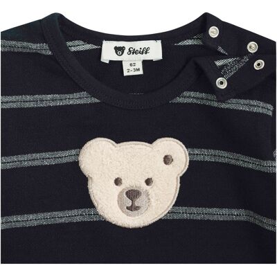 Steiff Shirt langarm Bär Ringel blau Steiff Shirt langarm Bär Ringel blau