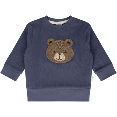 Salt and Pepper Krepp-Sweatshirt Bär blau Salt and Pepper Krepp-Sweatshirt Bär blau