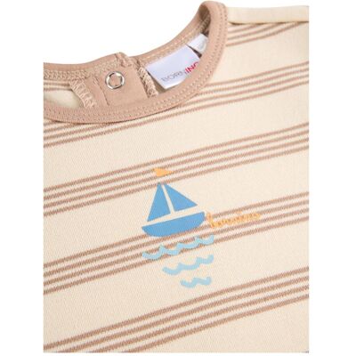 Bornino Spieler Ringel kurzarm Segelschiff beige natur Bornino Spieler Ringel kurzarm Segelschiff beige natur