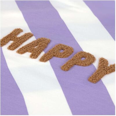 Lässig Sweatshirt mit Kapuze Streifen Happy Little Gang natur lila mehrfarbig Lässig Sweatshirt mit Kapuze Streifen Happy Little Gang natur lila mehrfarbig