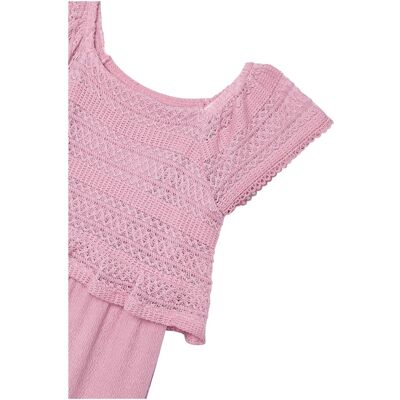 Mayoral Häkel-Jumpsuit 2in1 Rippqualität rosa Mayoral Häkel-Jumpsuit 2in1 Rippqualität rosa