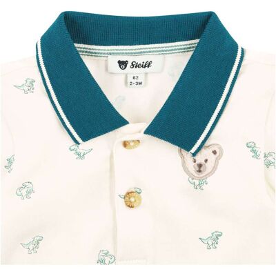 Steiff Polo-T-Shirt Dinos natur blau Steiff Polo-T-Shirt Dinos natur blau