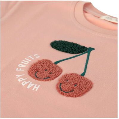 Lässig T-Shirt Kirschen Little Gang rosa Lässig T-Shirt Kirschen Little Gang rosa
