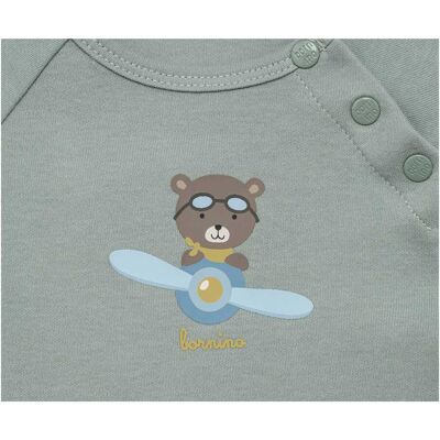 Bornino Raglanshirt langarm Bär gruen Bornino Raglanshirt langarm Bär gruen