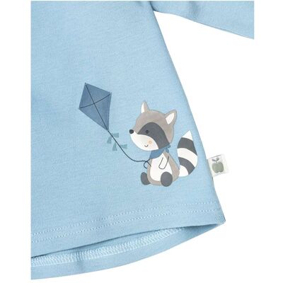 Bornino Raglanshirt langarm Waschbär hellblau Bornino Raglanshirt langarm Waschbär hellblau