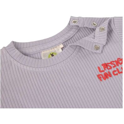 Lässig Shirt langarm Fun Club Rippqualität lila Lässig Shirt langarm Fun Club Rippqualität lila