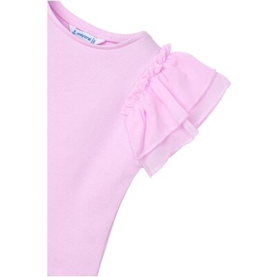 Mayoral T-Shirt Rüschen Rippqualität rosa Mayoral T-Shirt Rüschen Rippqualität rosa