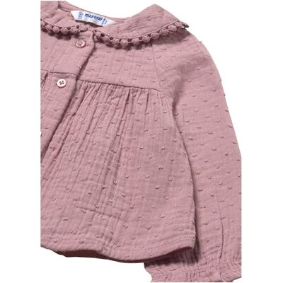 Mayoral Musselin-Bluse langarm mit Bubikragen rosa Mayoral Musselin-Bluse langarm mit Bubikragen rosa