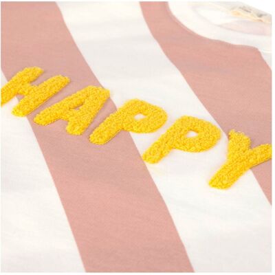 Lässig Sweatshirt Streifen Happy Little Gang natur rosa mehrfarbig Lässig Sweatshirt Streifen Happy Little Gang natur rosa mehrfarbig