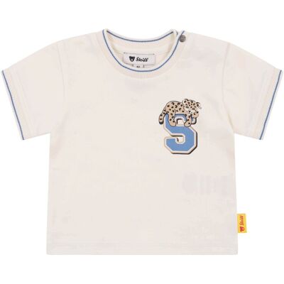 Steiff 2-tlg. Set T-Shirt und Shorts Struktur blau natur Steiff 2-tlg. Set T-Shirt und Shorts Struktur blau natur