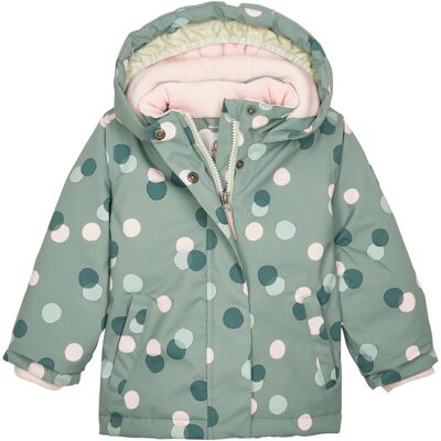 Killtec Winterjacke mit Kapuze Punkte gruen mehrfarbig Killtec Winterjacke mit Kapuze Punkte gruen mehrfarbig