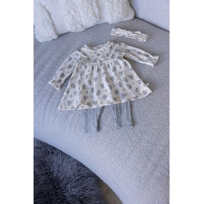 Feetje Kleid langarm mit Rüschenkragen Hasen Rippqualität natur mehrfarbig Feetje Kleid langarm mit Rüschenkragen Hasen Rippqualität natur mehrfarbig