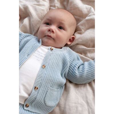 Feetje Strickjacke mit Tasche hellblau Feetje Strickjacke mit Tasche hellblau