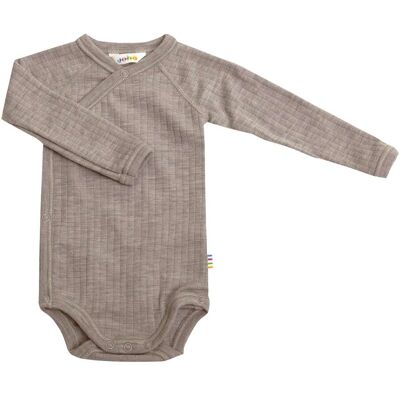 Joha Woll-Wickelbody langarm Rippqualität beige Joha Woll-Wickelbody langarm Rippqualität beige