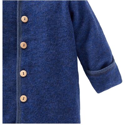 Bornino Wollfleece-Overall mit Klappbündchen aus Merinowolle blau Bornino Wollfleece-Overall mit Klappbündchen aus Merinowolle blau