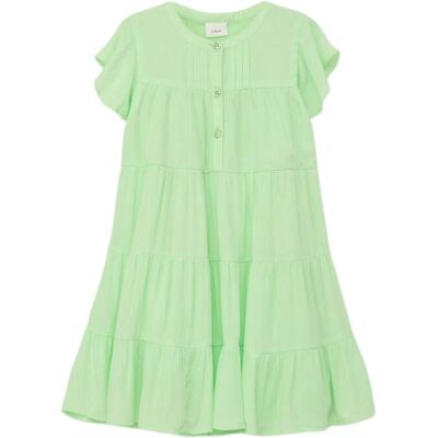 s.Oliver Krepp-Kleid Flügelarm Volant gruen s.Oliver Krepp-Kleid Flügelarm Volant gruen