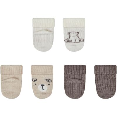 Sterntaler 3er-Pack Erstlingssocken Bär beige grau Sterntaler 3er-Pack Erstlingssocken Bär beige grau