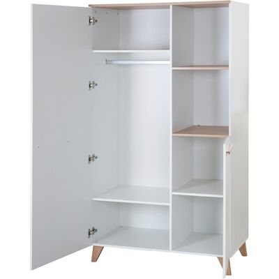 roba Kleiderschrank Leon 2-türig weiss roba Kleiderschrank Leon 2-türig weiss