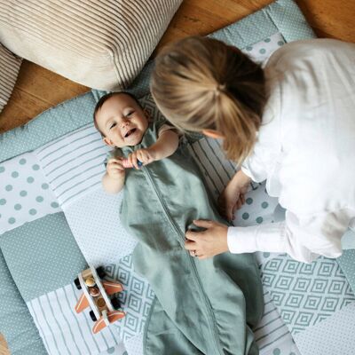 emma & noah Krabbeldecke Patchwork 120x120 cm gruen emma & noah Krabbeldecke Patchwork 120x120 cm gruen