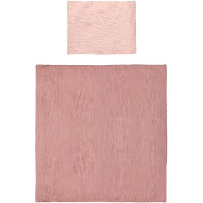 BORNINO HOME Wende-Bettwäsche Musselin 35x40/80x80 cm rosa BORNINO HOME Wende-Bettwäsche Musselin 35x40/80x80 cm rosa