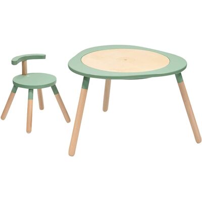 Stokke Multifunktionstisch V2 inkl. Holzstuhl gruen natur Stokke Multifunktionstisch V2 inkl. Holzstuhl gruen natur
