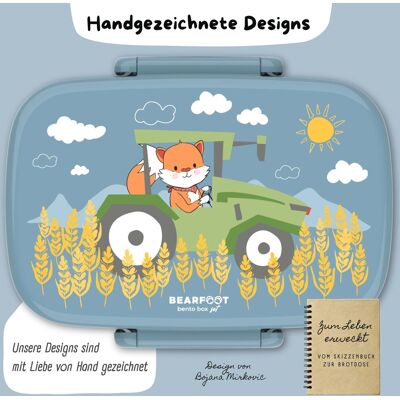 Bearfoot Set - Brotdose mit Gabel und Löffel blau Bearfoot Set - Brotdose mit Gabel und Löffel blau