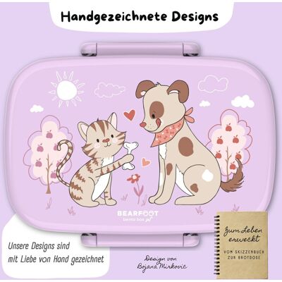 Bearfoot Set - Brotdose mit Gabel und Löffel rosa Bearfoot Set - Brotdose mit Gabel und Löffel rosa